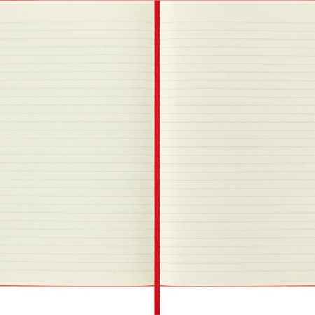 Notes MOLESKINE Classic L (13x21cm) w linie, twarda oprawa, 240 stron, czerwony