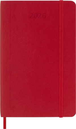 Kalendarz dzienny MOLESKINE 2026, 12M, P, miękka oprawa, 9x14cm, scarlet red