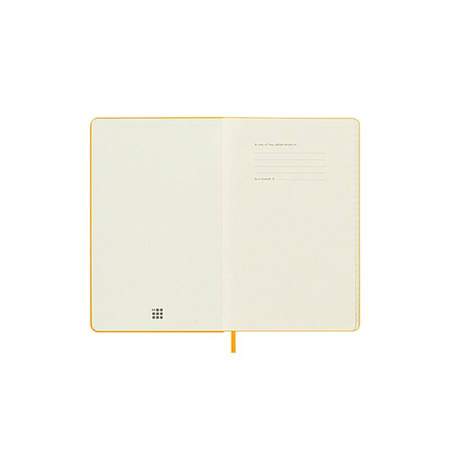 Notes MOLESKINE Classic L (13x21cm), w linie, twarda oprawa, orange yellow, 240 stron, pomarańczowy