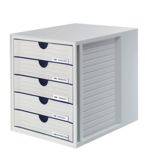 Zestaw 5 szufladek HAN System-Box, polistyren, A4, szary