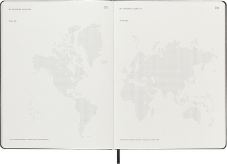 Kalendarz miesięczny MOLESKINE 2026, 12M, XL, twarda oprawa, 19x25cm, czarny