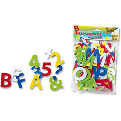 Literki samoprzylepne z filcu, 150 szt, mix kolorów