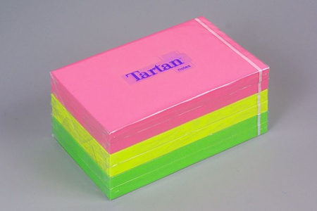 Bloczek samoprzylepny TARTAN™ (12776-N), 127x76mm, 6x100 kart., mix kolorów
