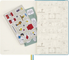 Kalendarz tygodniowy MOLESKINE 2025/26,18M, L, twarda oprawa, 13x21cm, edycja limitowana, Peanuts Charlie&Lucy