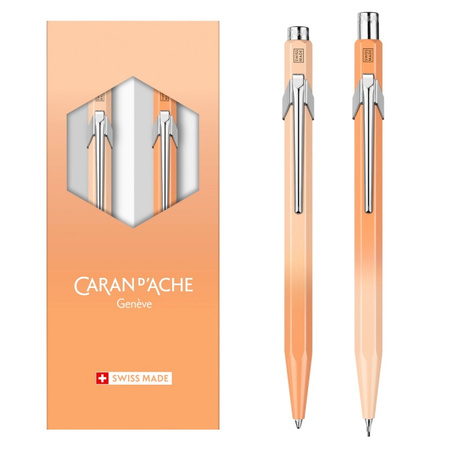 Zestaw długopis 849 i ołówek 844 CARAN D'ACHE Sunset Sky, w etui, pomarańczowy