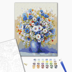 Malowanie po numerach BRUSHME, 40x50 cm, bukiet polnych kwiatów, 1 szt., w pudełku