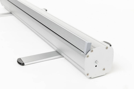 Roll-Banner Budget 85 Komplettset Hände desinfizieren Weiß Französisch