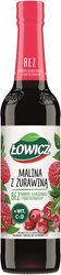 Syrop owocowy ŁOWICZ, malina z żurawiną, 400ml