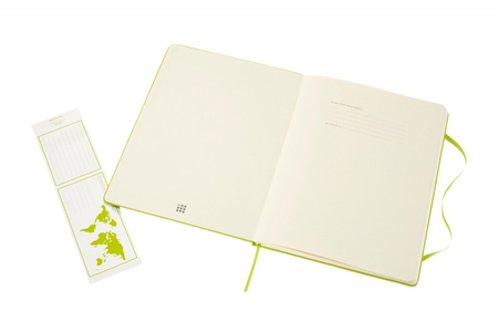 Notes MOLESKINE Classic, XL, 19x25cm, gładki, twarda oprawa, 192 strony, lemon green