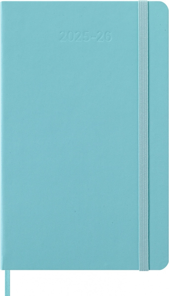 Kalendarz tygodniowy MOLESKINE 2025/26, 18M, L, twarda oprawa, 13x21cm, aquamarine