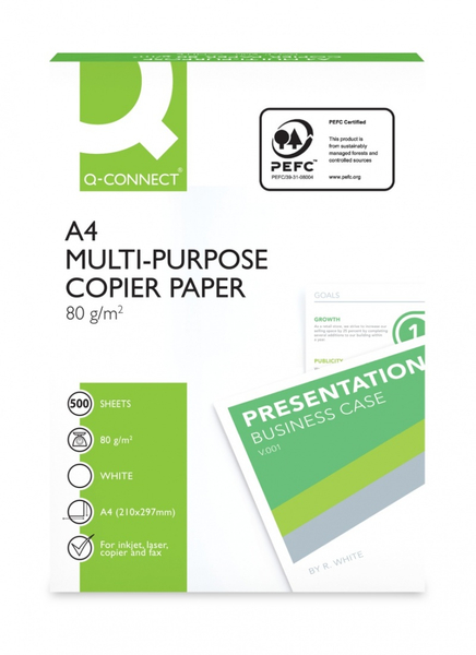 Papier ksero Q-CONNECT, A4, klasa B, 161CIE, 500ark.