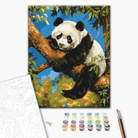 Malowanie po numerach BRUSHME, 40x50 cm, leniwa panda, 1 szt., w pudełku