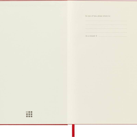 Notes MOLESKINE Classic L (13x21cm) gładki, twarda oprawa, 240 stron, czerwony