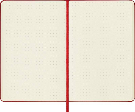 Notes MOLESKINE Classic M, 11,5x18 cm, w kropki, twarda oprawa, scarlet red, 208 stron, czerwony