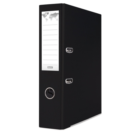 Segregator BASIC-S z szyną, PP, A4/75mm, czarny