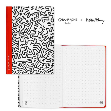 Notes CARAN D'ACHE, Keith Haring, kropki, A5