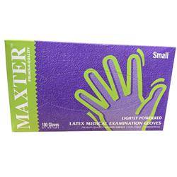 Rękawice lateksowe pudrowe MAXTER, 100 szt., S