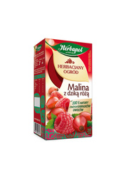 Herbata HERBAPOL Herbaciany Ogród, 20 torebek, malina z dziką różą