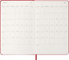 Kalendarz dzienny MOLESKINE 2026, 12M, L, twarda oprawa, 13x21cm, scarlet red