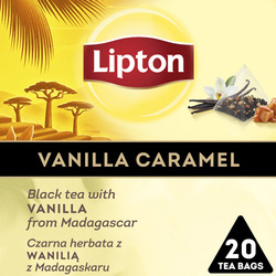 Herbata LIPTON, piramidki, czarna, wanilia, 20 torebek