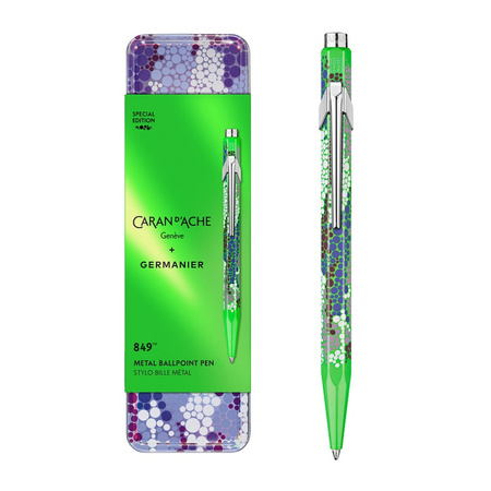 Długopis CARAN D'ACHE 849 Germanier, w pudełku, zielony neonowy