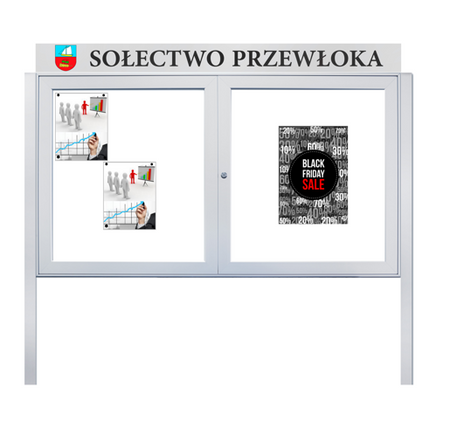 Gablota Standard wolnostojąca dwudrzwiowa 