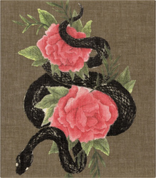 Zestaw KAWECO X MOLESKINE 2025, notes Snake Roses, L, 13x21cm, w linie + długopis, w pudełku