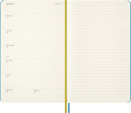 Kalendarz tygodniowy MOLESKINE 2025/26,18M, L, twarda oprawa, 13x21cm, edycja limitowana, Peanuts Charlie&Lucy