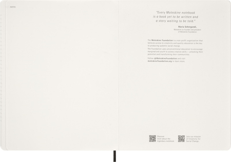 Kalendarz tygodniowy vertykalny MOLESKINE 2026, 15M, XXL, miękka oprawa, 23,5x28cm, czarny