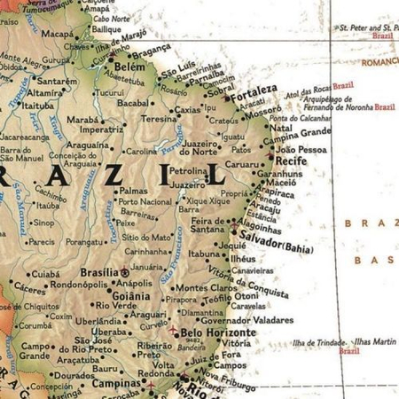 Mapa korkowa Świata - polityczna; ekskluzywna National Geographic