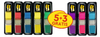 Zakładki indeksujące Post-it® (683), PP, 11,9x43,2mm, 5x35 + 3x35 gratis, mix kolorów