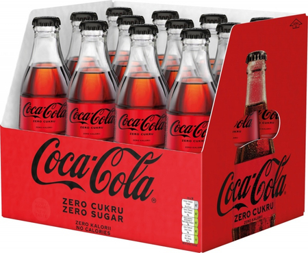 Coca-Cola Zero, butelka szklana, 0,33l