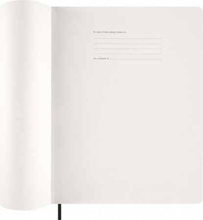 Kalendarz tygodniowy vertykalny MOLESKINE 2026, 15M, XXL, miękka oprawa, 23,5x28cm, czarny