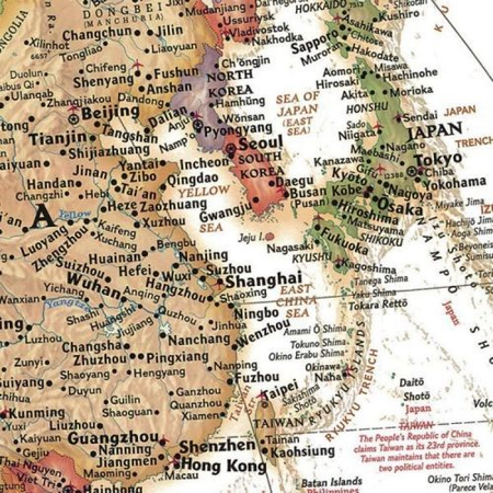 Mapa korkowa Świata - polityczna; ekskluzywna National Geographic