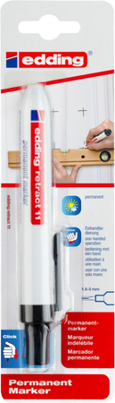 Marker permanentny automatyczny e-11 EDDING, 1,5-3mm, blister, czarny
