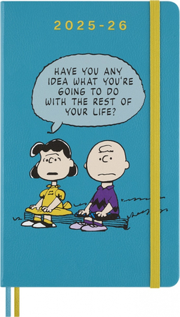 Kalendarz tygodniowy MOLESKINE 2025/26,18M, L, twarda oprawa, 13x21cm, edycja limitowana, Peanuts Charlie&Lucy