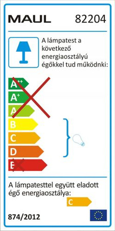 Lampka halogenowa na biurko MAULarc, 20W, srebrna