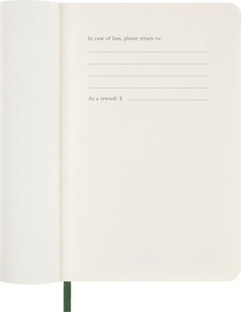 Kalendarz dzienny MOLESKINE 2026, 12M, P, miękka oprawa, 9x14cm, myrtle green