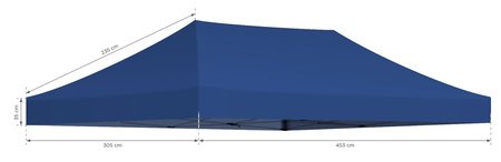 Dach do stelaża namiotu 3x4,5 - niebieski