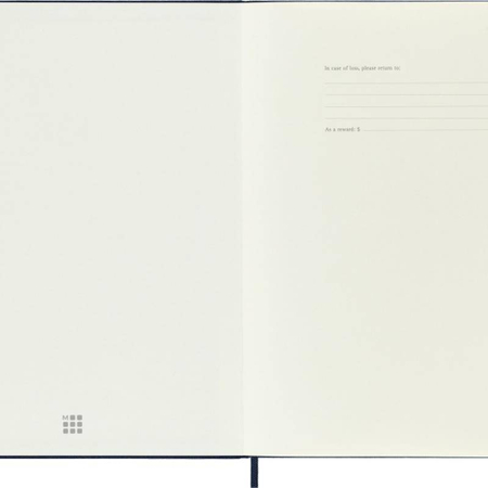 Notes MOLESKINE Classic XL (19x25cm) gładki, twarda oprawa, sapphire blue, 192 strony, niebieski