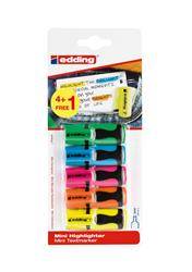 Mini zakreślacz e-7 EDDING, 1-3 mm, 5 szt., mix kolorów, blister