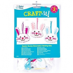 Króliczki z filcu, zestaw kreatwyny do szycia, 3szt., mix