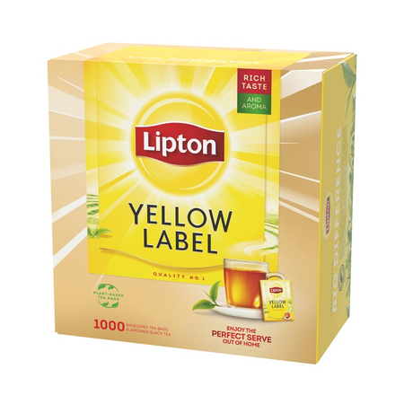Herbata LIPTON czarna, Yellow Label, 1000 kopert