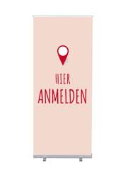 Roll-Banner Budget 85 Komplettset Hier Anmelden Rot Deutsch