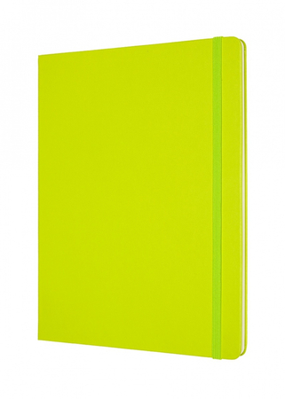 Notes MOLESKINE Classic, XL, 19x25cm, gładki, twarda oprawa, 192 strony, lemon green