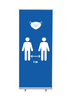Roll-Banner Budget 85 Komplettset Mask und 1 Meter Abstand Blau
