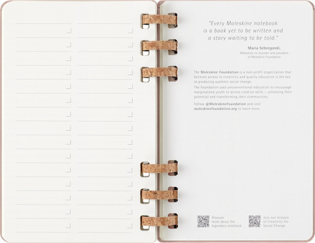 Kalendarz tygodniowy/miesięczny na spirali MOLESKINE 2026, 12M, L, twarda oprawa, 13x21cm, crush almond