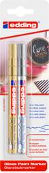 Marker olejowy połyskujący e-780 EDDING, 0,8mm, 2 szt., blister, mix kolorów