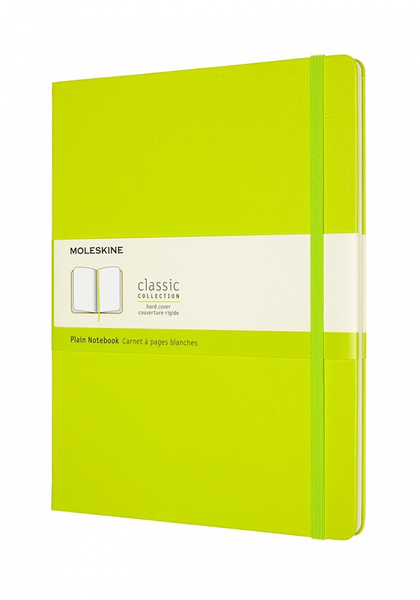 Notes MOLESKINE Classic, XL, 19x25cm, gładki, twarda oprawa, 192 strony, lemon green