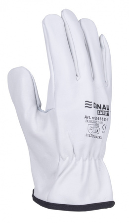 Rękawice robocze DONAU SAFETY DS-DRIVCOW, driver, skóra bydlęca, rozm. 10/XL, białe